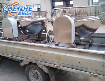 蒸汽可傾夾層鍋整裝待發